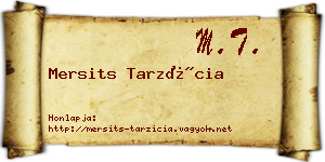 Mersits Tarzícia névjegykártya